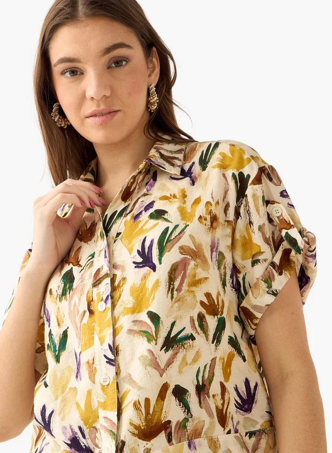 Splash FAV  Printed Cropped Shirt for Women | Best Price UAE